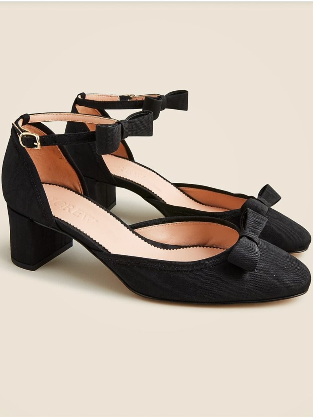 Millie Bow Ankle-Strap Heels